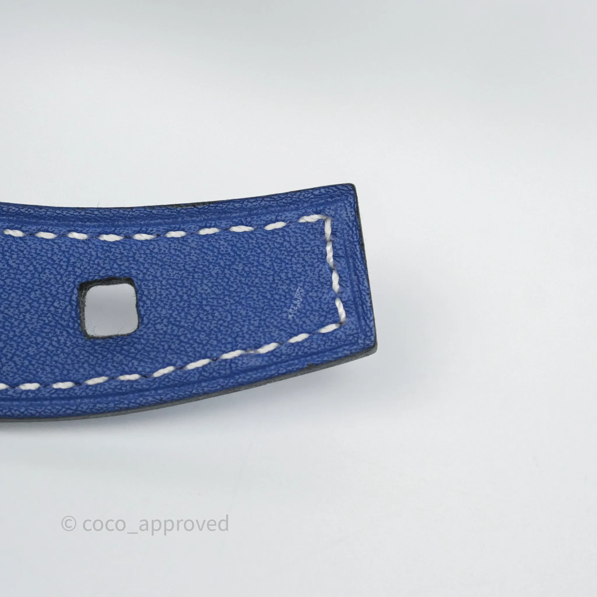 Herms Paddock Horseshoe Bag Charm 7T Bleu lectrique Swift