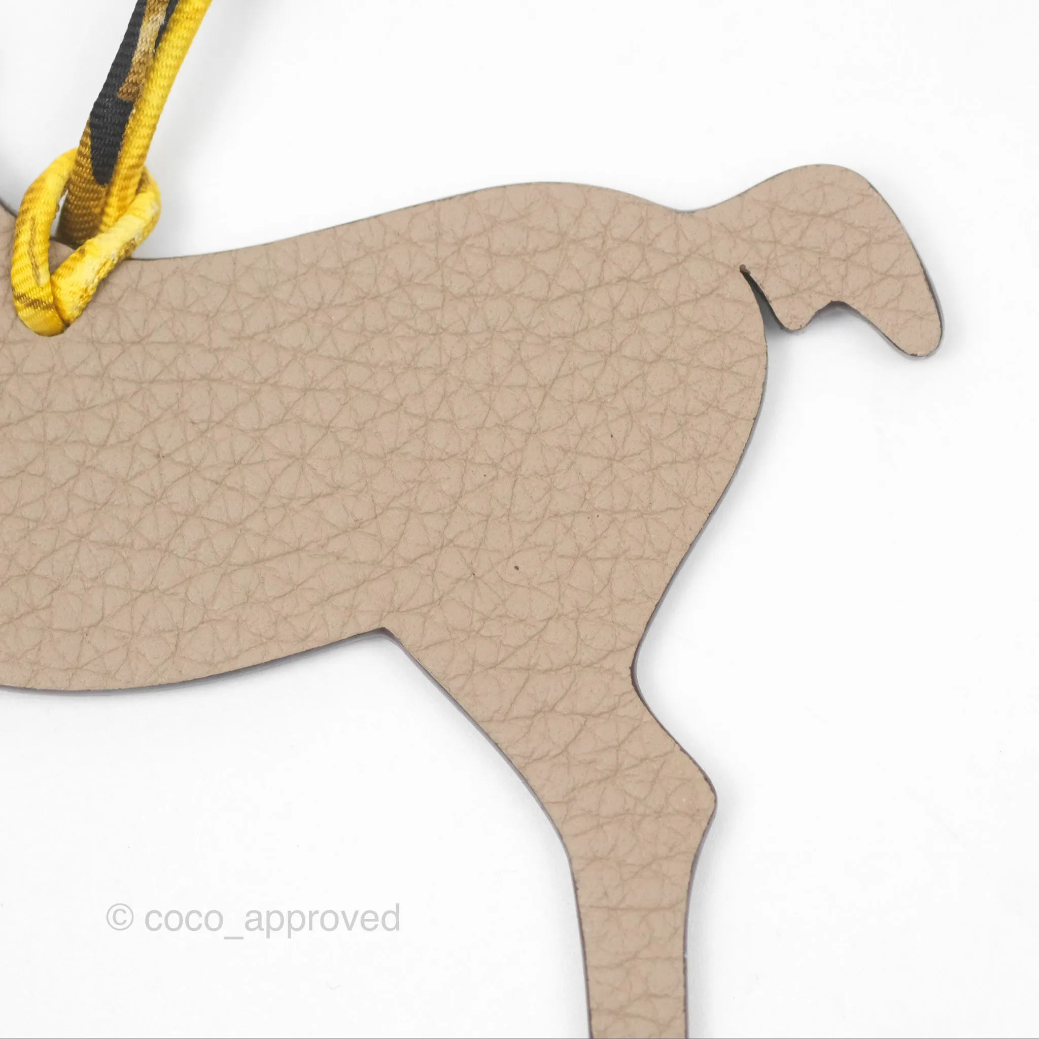 Herms Petit H Horse Charm with Silk Twill Cord