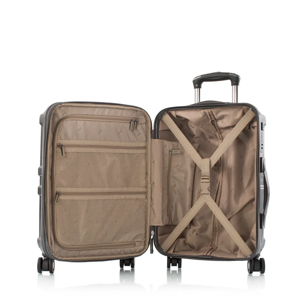 Heys Commander Polycarbonate Durable Expandale Spinner Luggage set with TSA locks