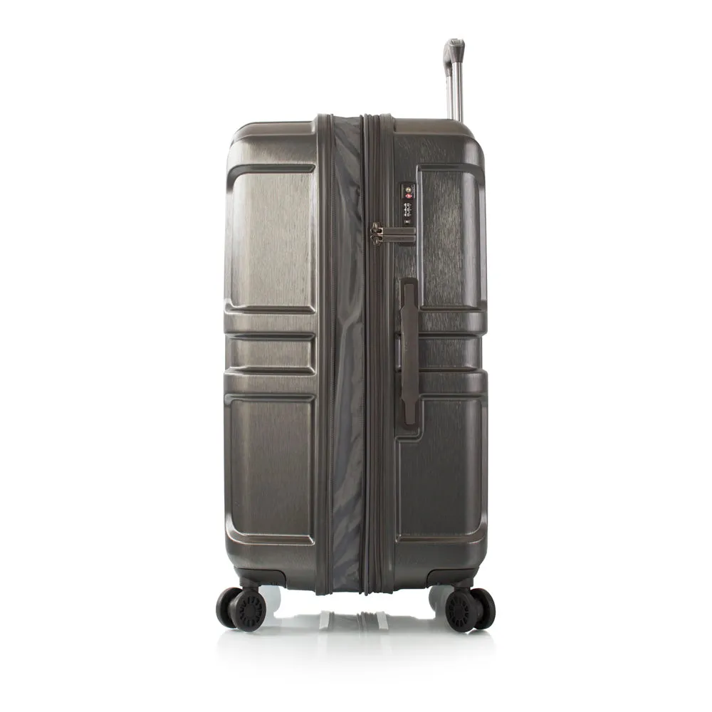 Heys Commander Polycarbonate Durable Expandale Spinner Luggage set with TSA locks