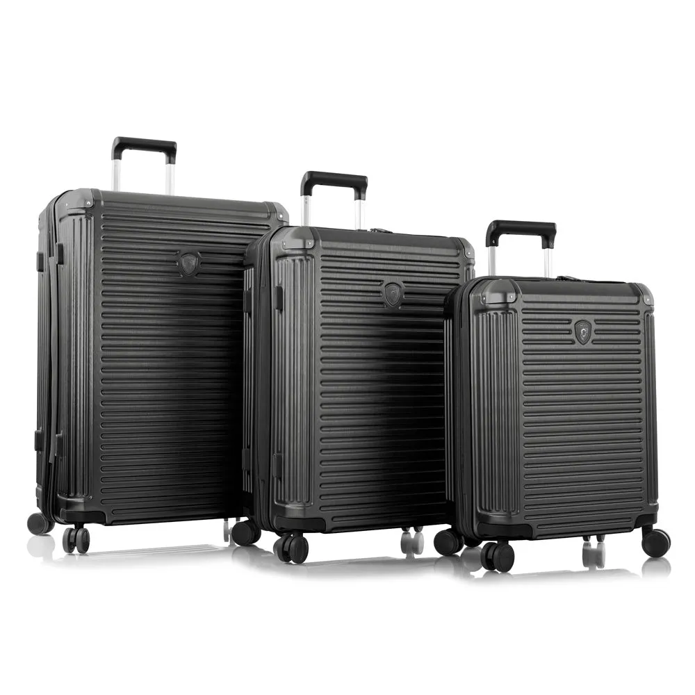 Heys Edge Polycarbonate Expandable Spinner 3 piece  Luggage set with TSA lock
