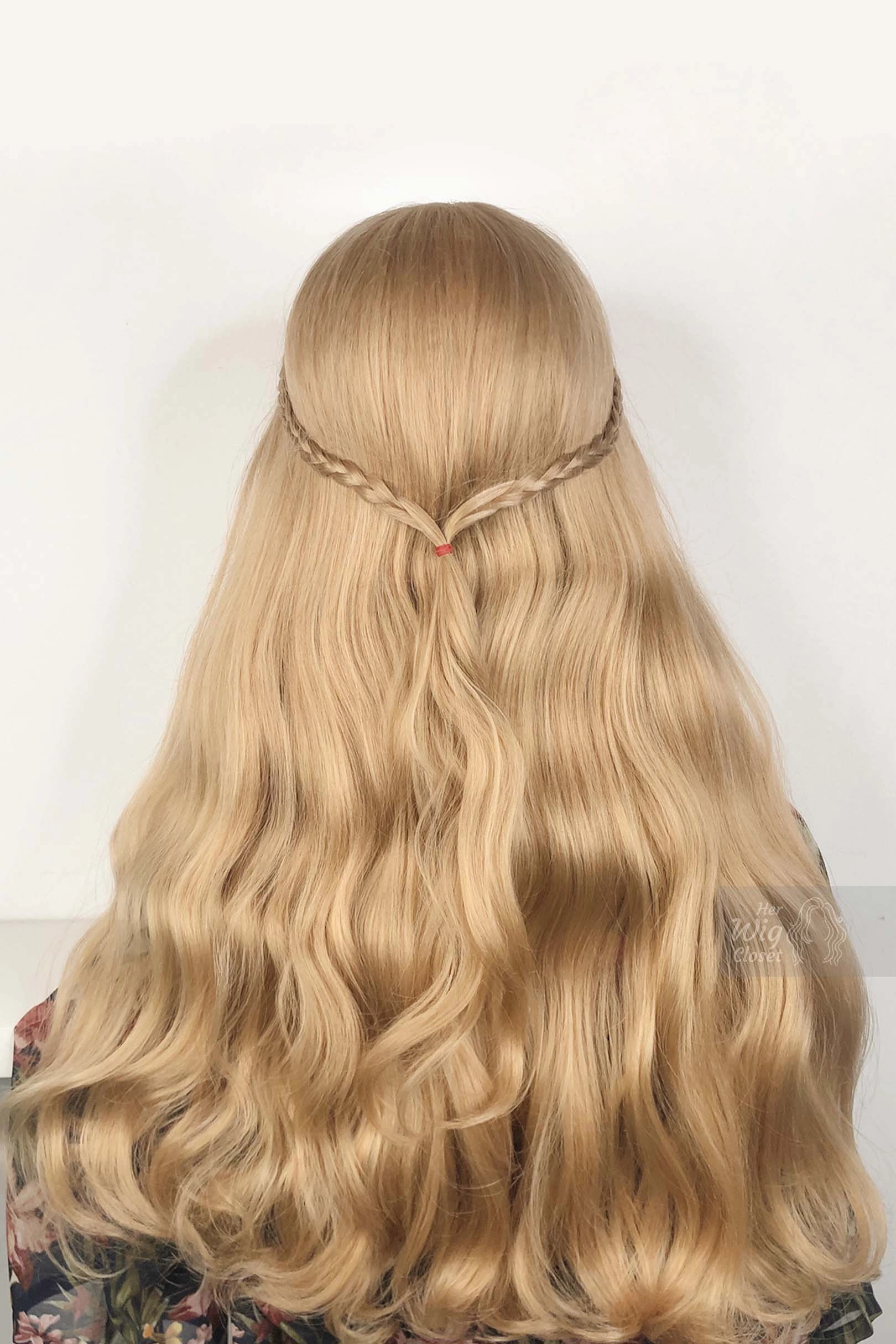 Honey Blonde Wavy Lace Front Synthetic Wig Bianca