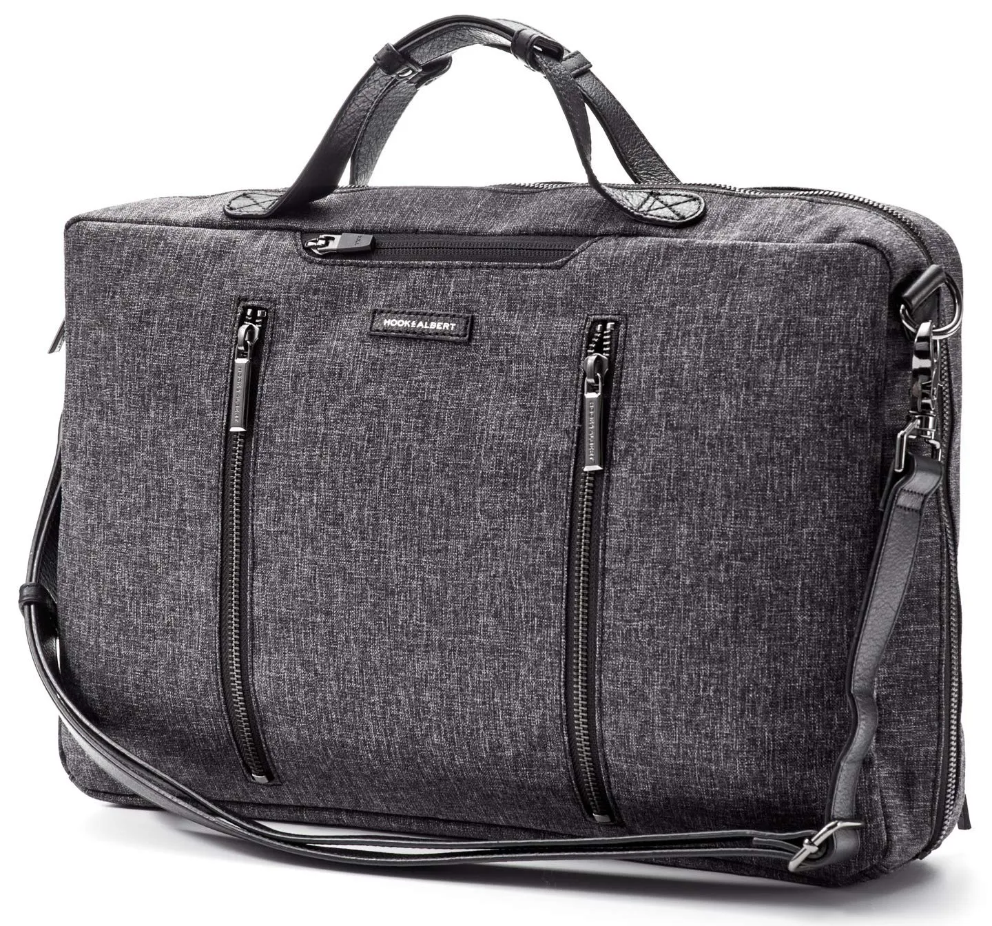 Hook and Albert Melange Fabric 3-Way Carryall, Grey