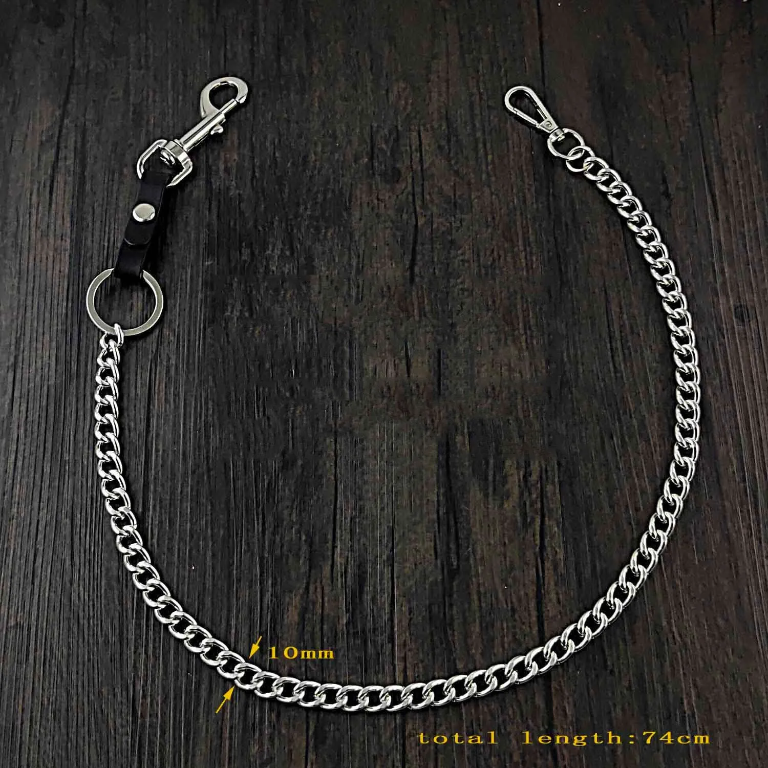 Hook Silver Punk Pants Chain Fashion Wallet Chain Biker Wallet Chain For Men