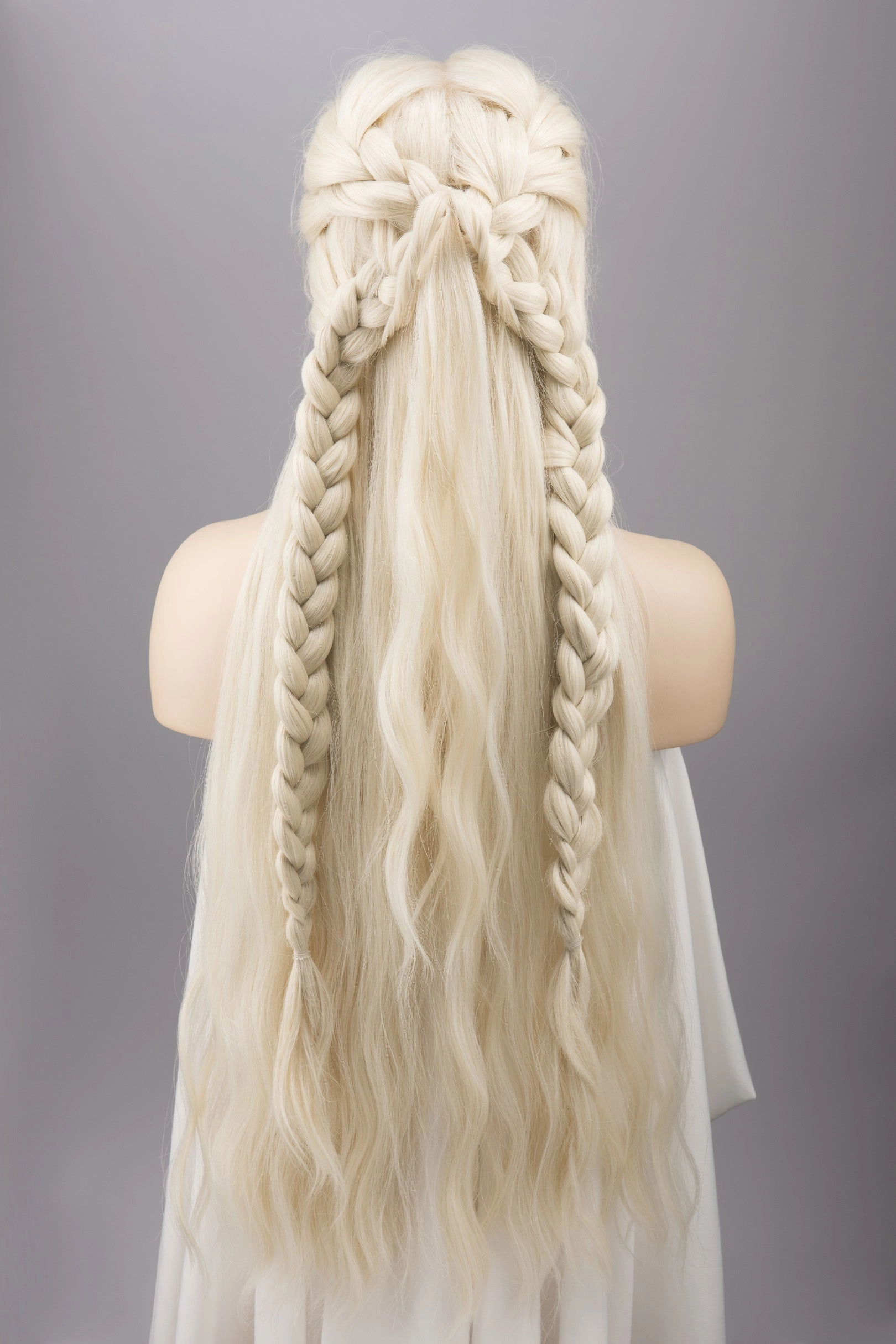 Icy Blonde Large Lace 13x6 Long Wavy Wig Game of Throne Rhaenyra Daenerys