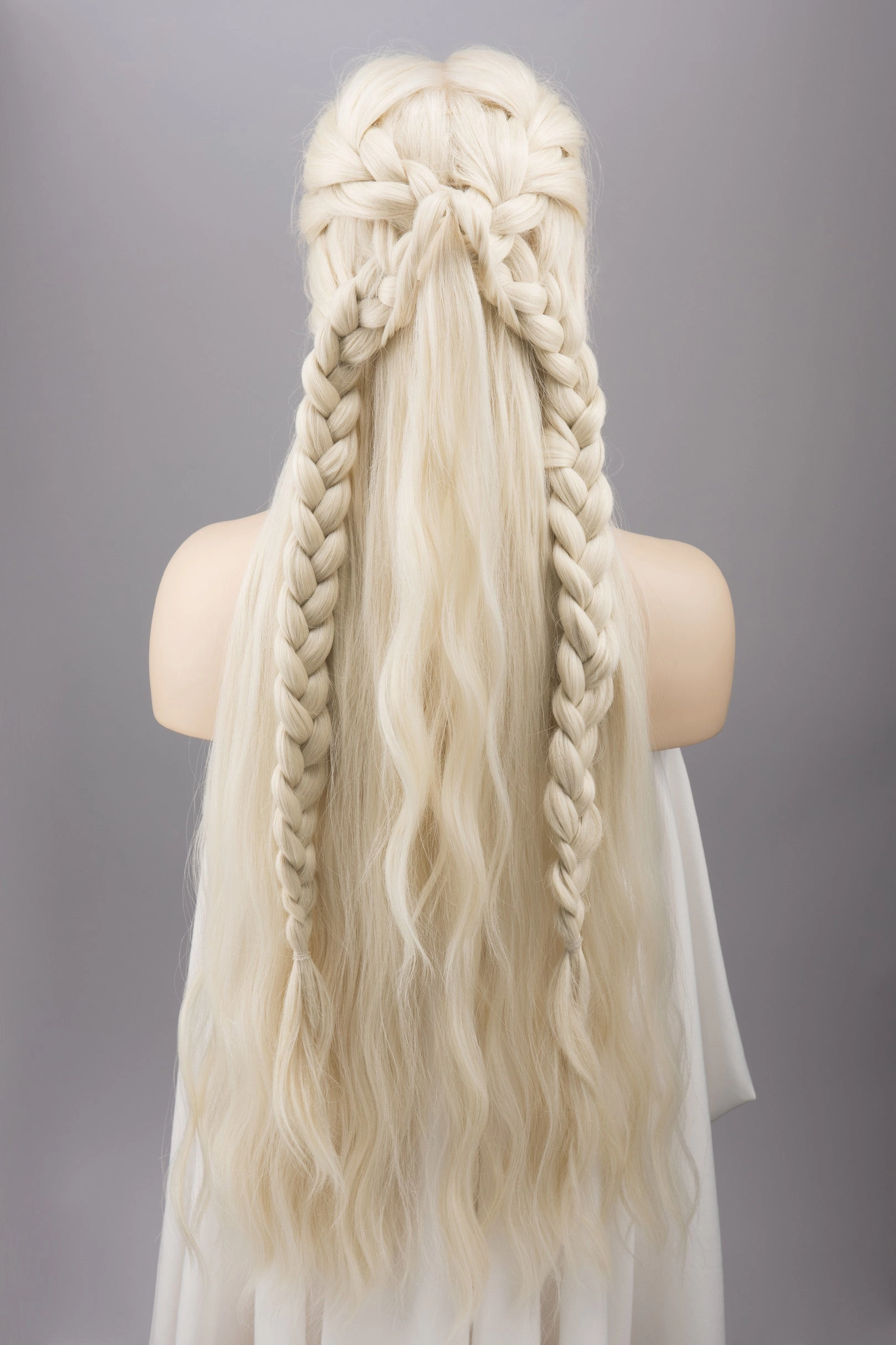 Icy Blonde Large Lace 13x6 Long Wavy Wig Game of Throne Rhaenyra Daenerys