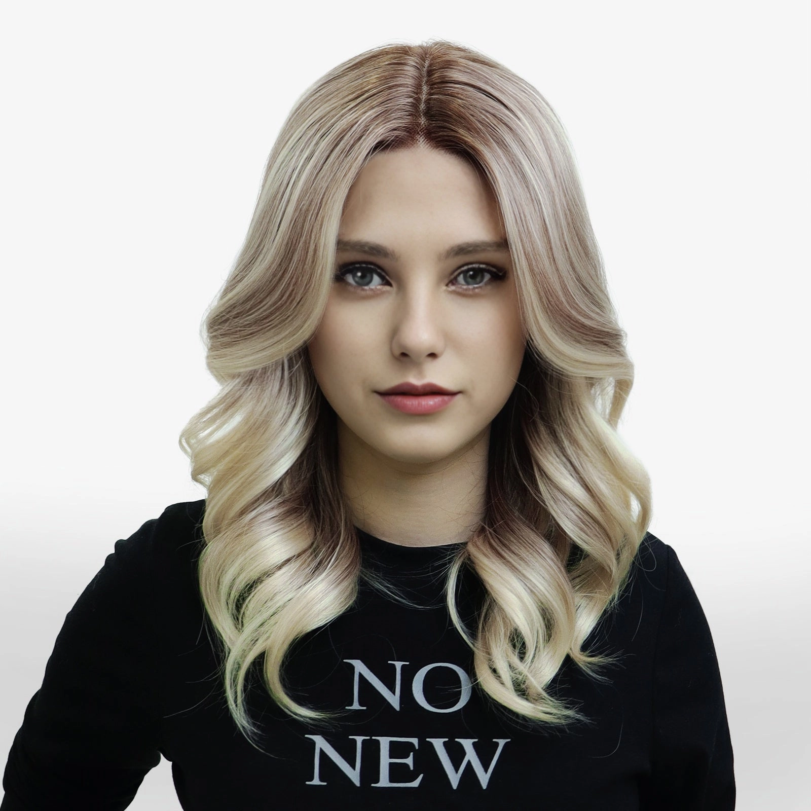 IMstyle Camelia New glueless T Part Synthetic lace wig Blonde with soft rooting shoulder Lenth-TK129-2465