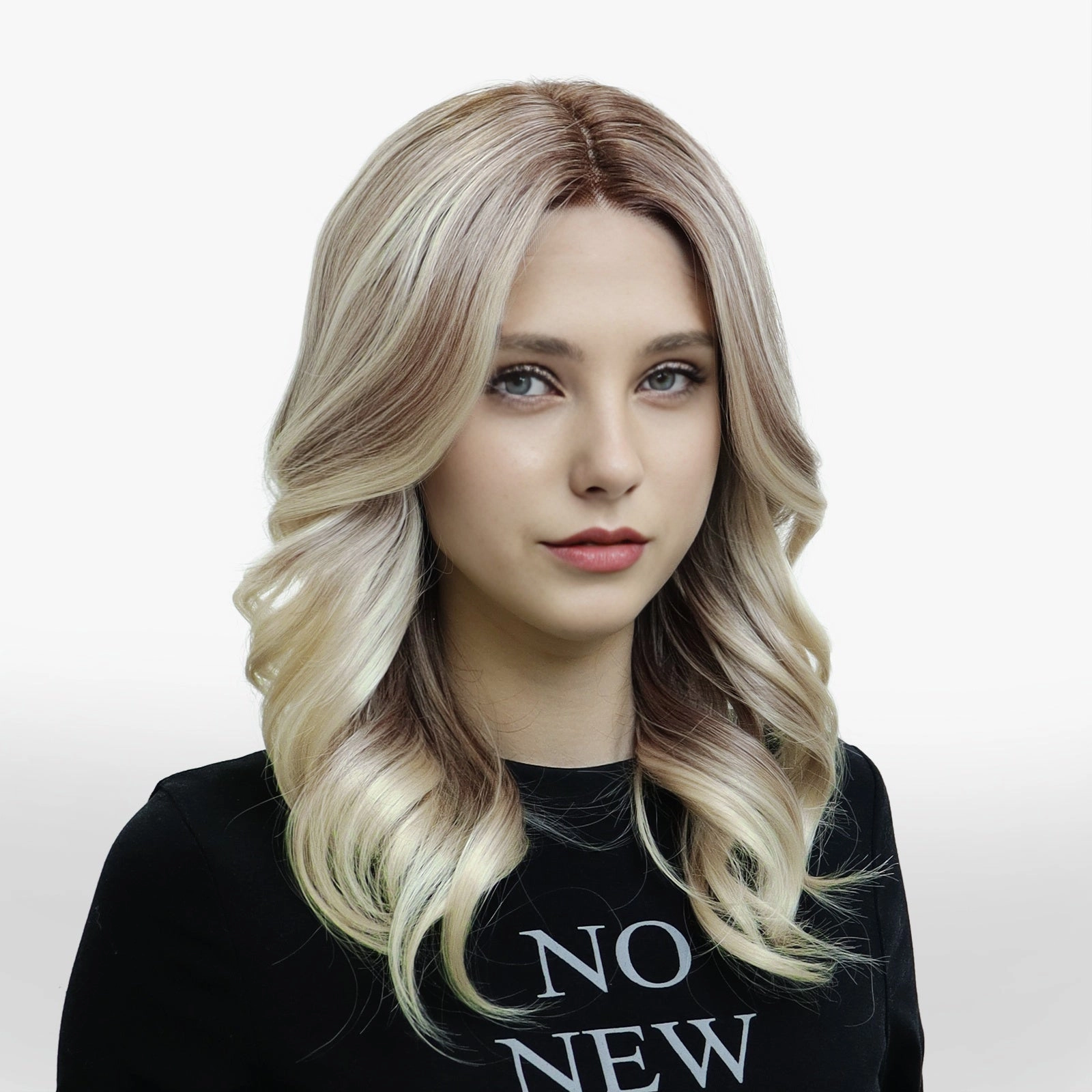 IMstyle Camelia New glueless T Part Synthetic lace wig Blonde with soft rooting shoulder Lenth-TK129-2465