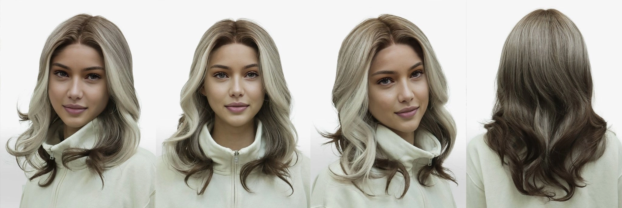 IMstyle Delilah T part brown & blonde highlight 15inches lace front wigs TK129-2946