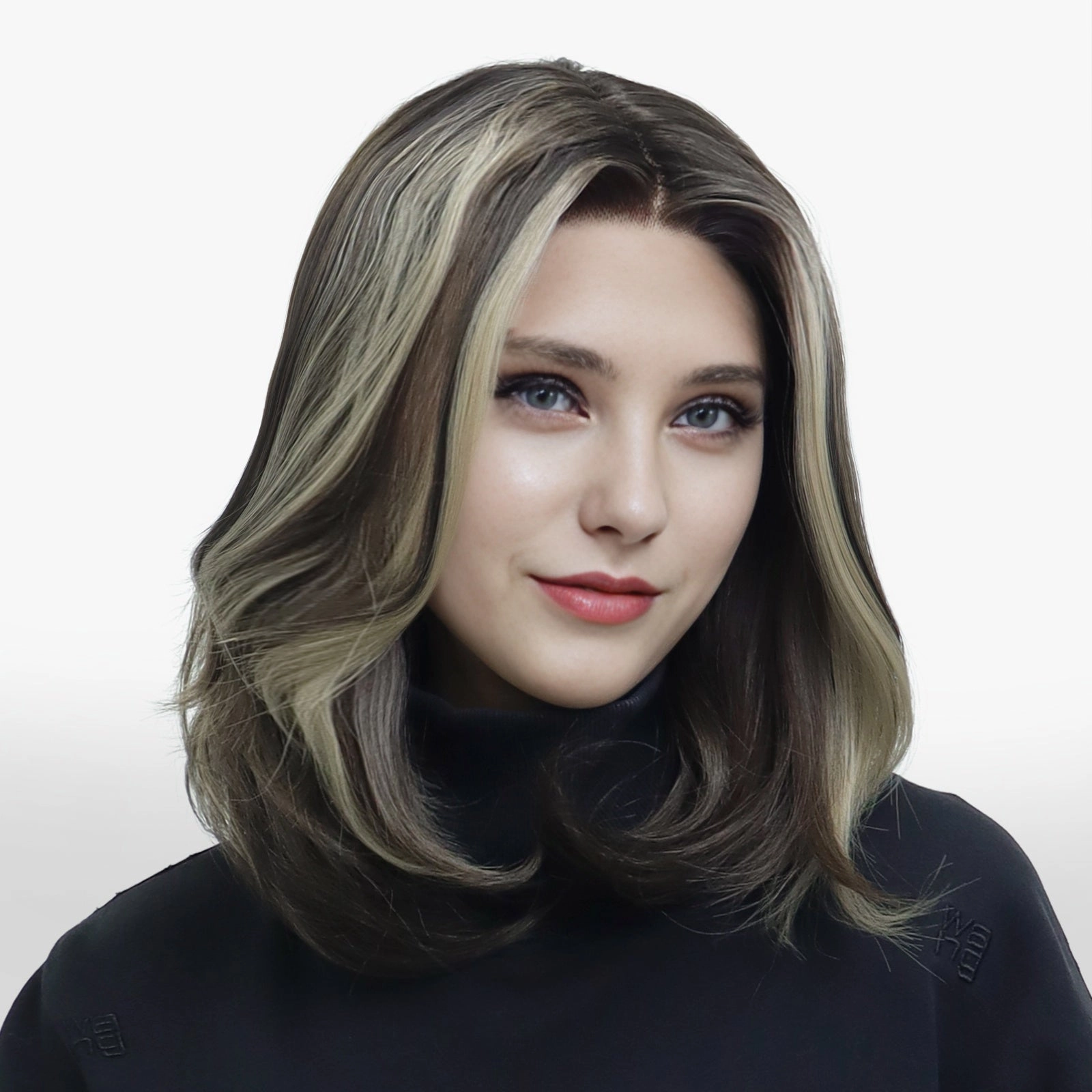 IMstyle Joyce Fall wig middle Lenth Layer cut Brown T part Glueless Soft lace Front wig-TK127-2461