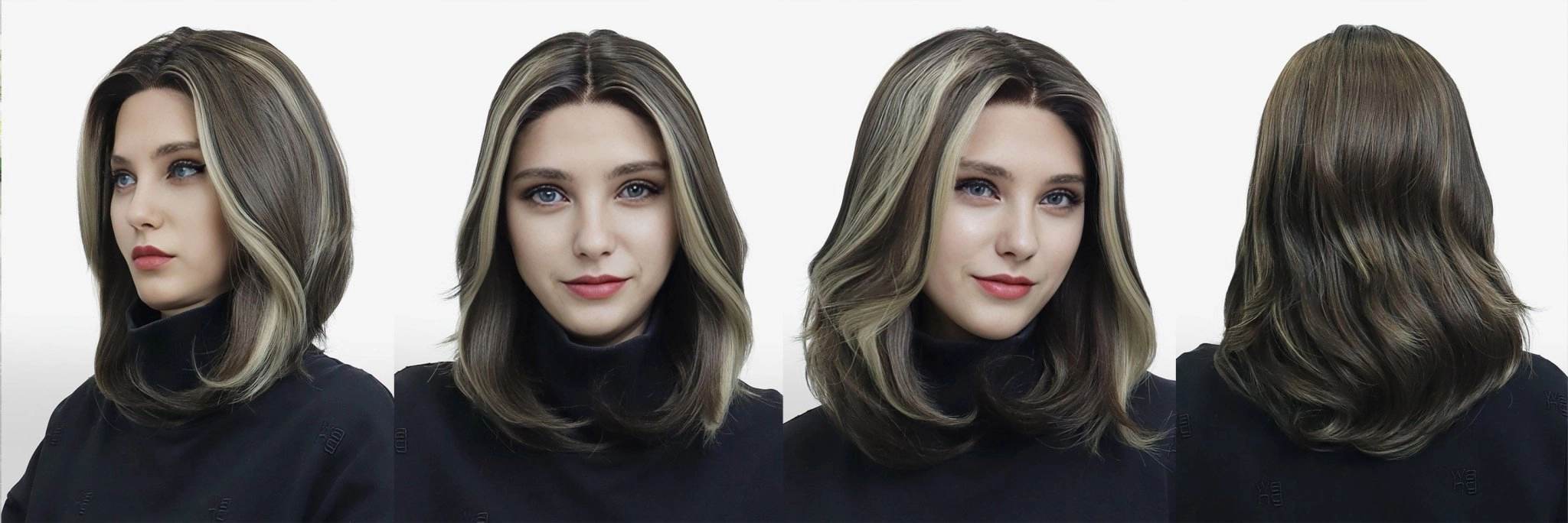 IMstyle Joyce Fall wig middle Lenth Layer cut Brown T part Glueless Soft lace Front wig-TK127-2461