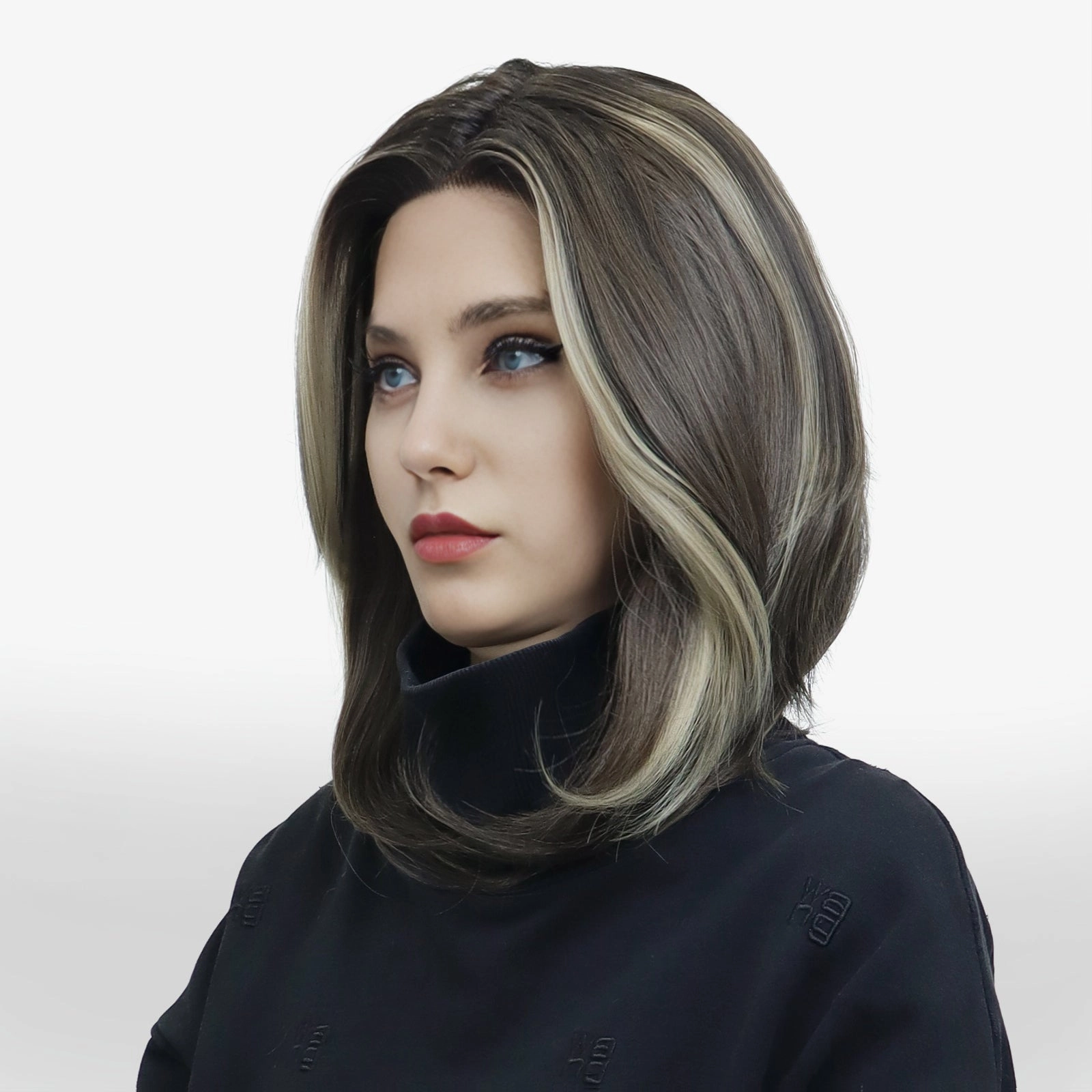 IMstyle Joyce Fall wig middle Lenth Layer cut Brown T part Glueless Soft lace Front wig-TK127-2461
