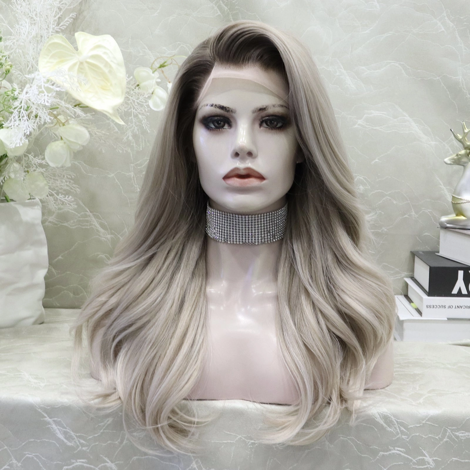 Imstyle Karen Grey Layer Cut Lace Front Synthetic Wig Super Daily