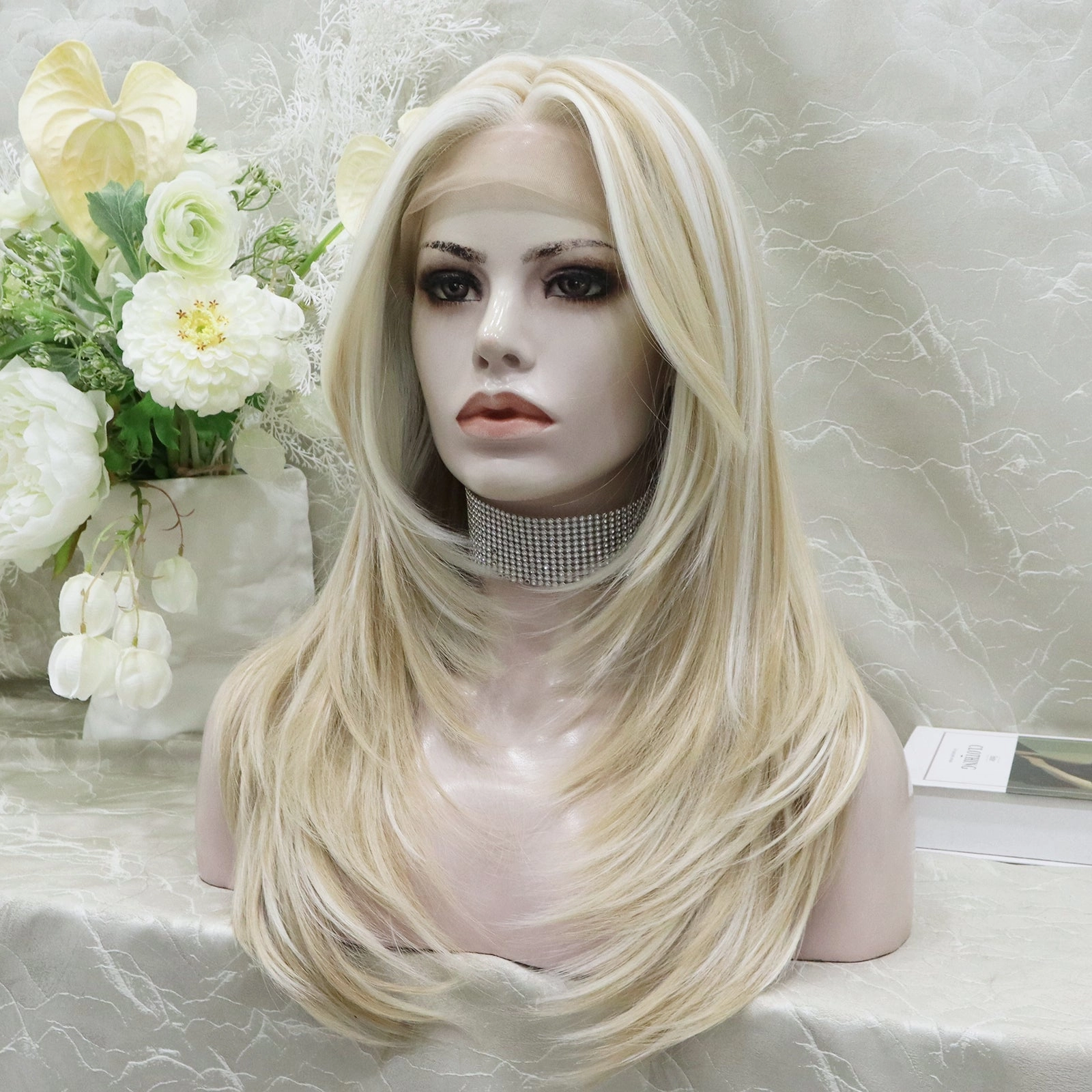imstyle-Robin-Ombre blonde color with layer cutting T-part lace front 24 inches