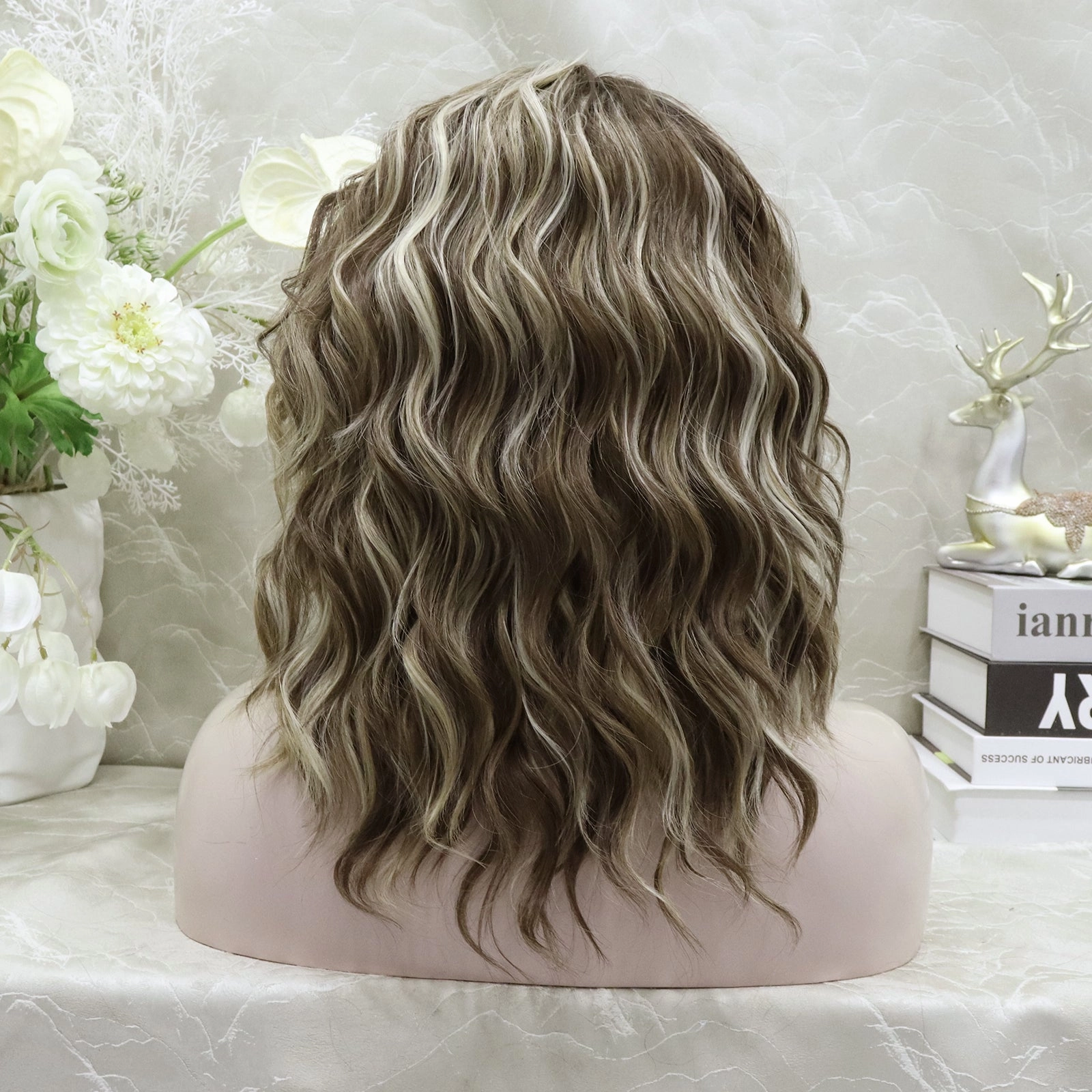 Imstylewigs BrendaG2 Ombre Color With Short Curly 14 inches Synthetic 13*2 Lace Front Wig