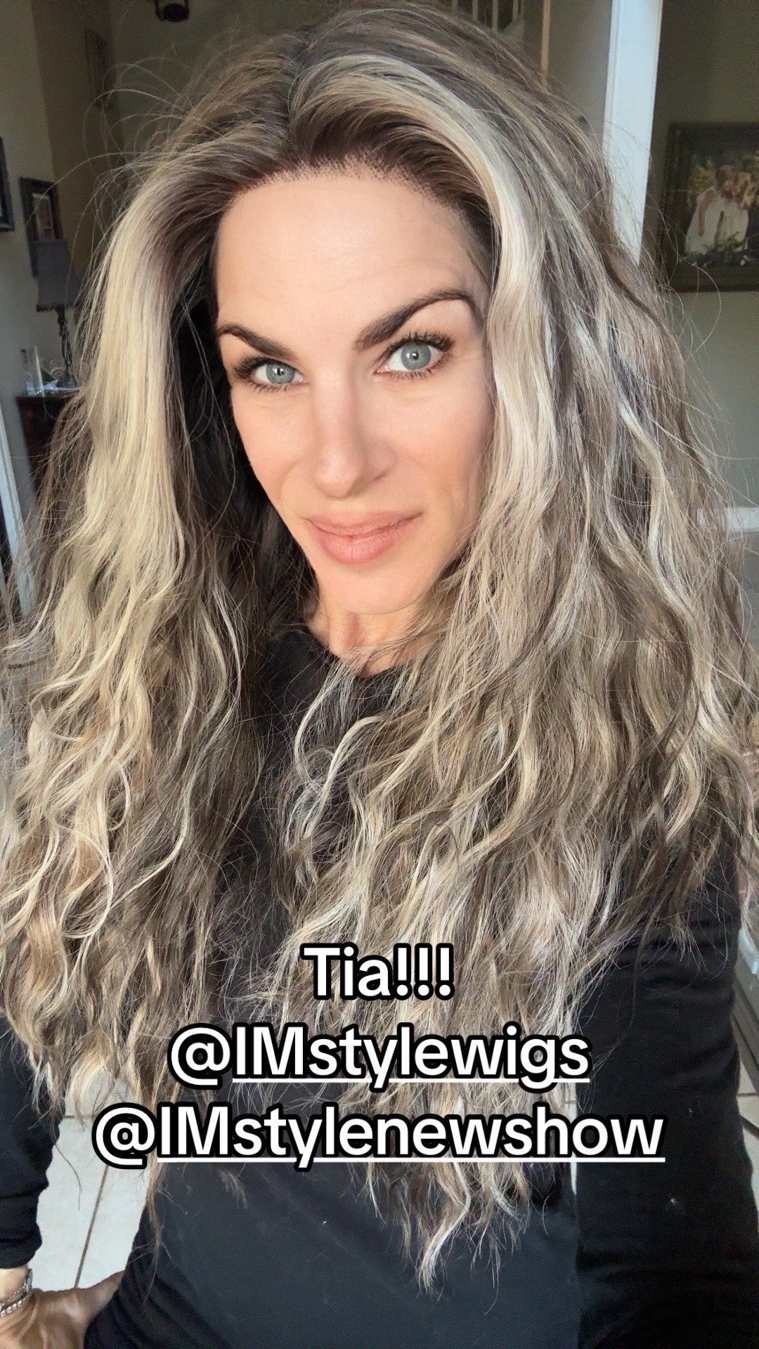 Imstylewigs-Tia-26 inches Skunk stripe Ash brown highlight body wave lace wigs