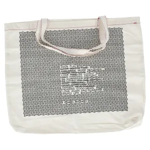 Isabel Marant Graphic Tote Bag in White Canvas