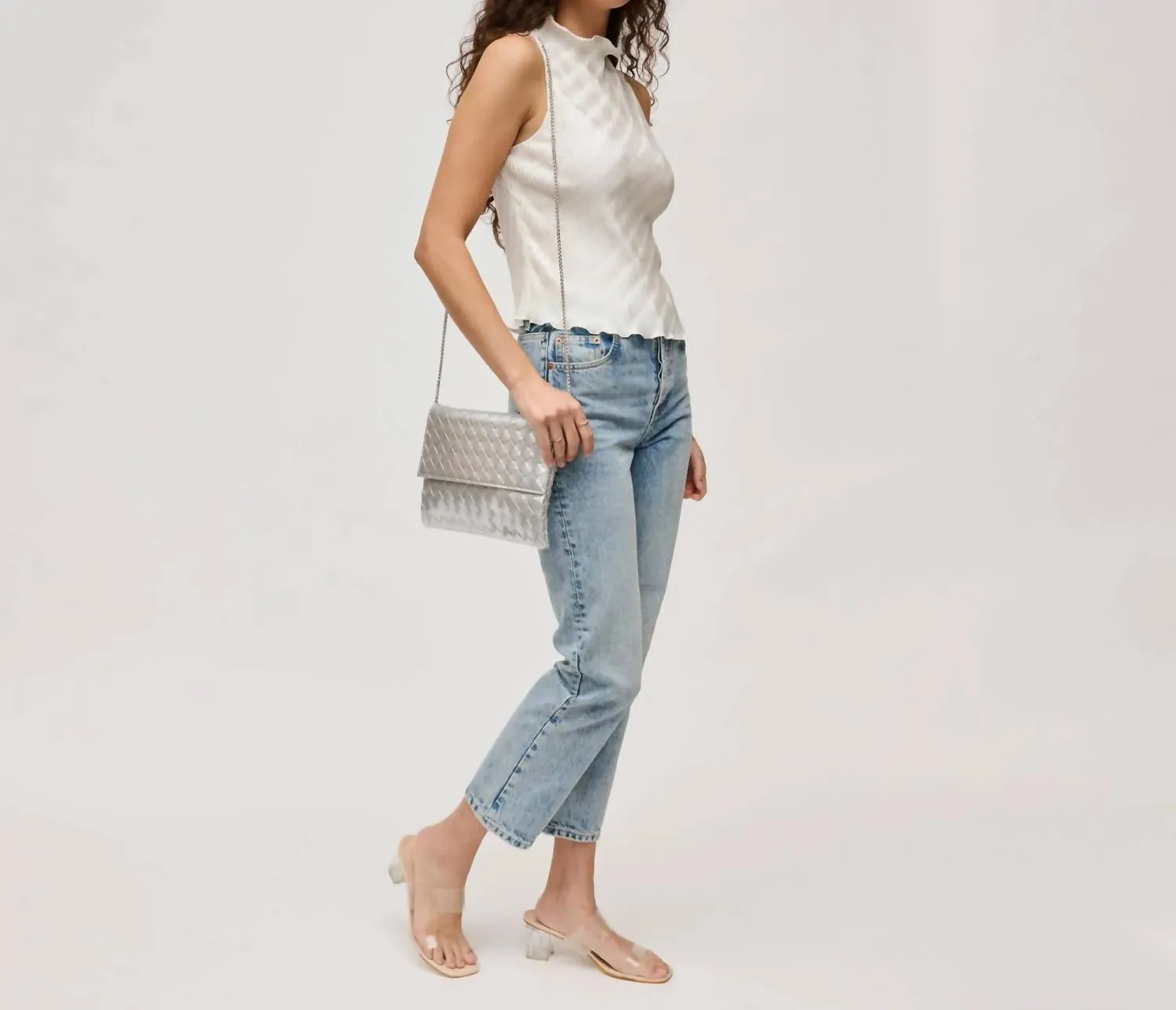 Ivy Clutch In Silver