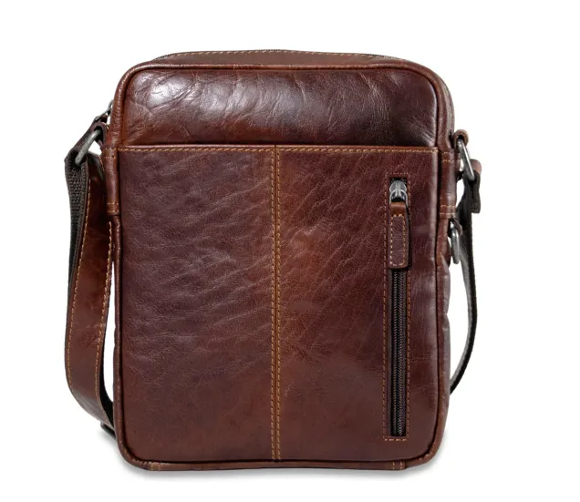 Jack Georges Voyager Slim Crossbody w/Zippered Front Pocket