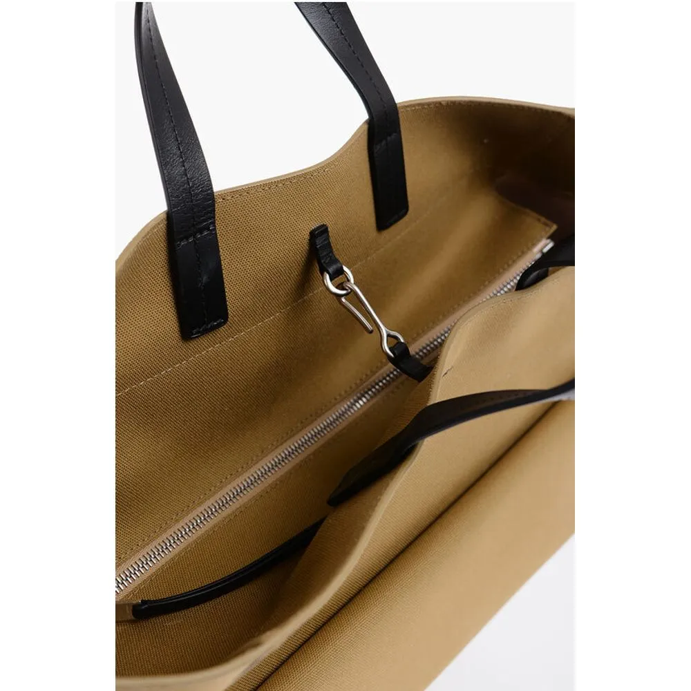 Jil Sander Canvas Shopper Bag with External Pocket