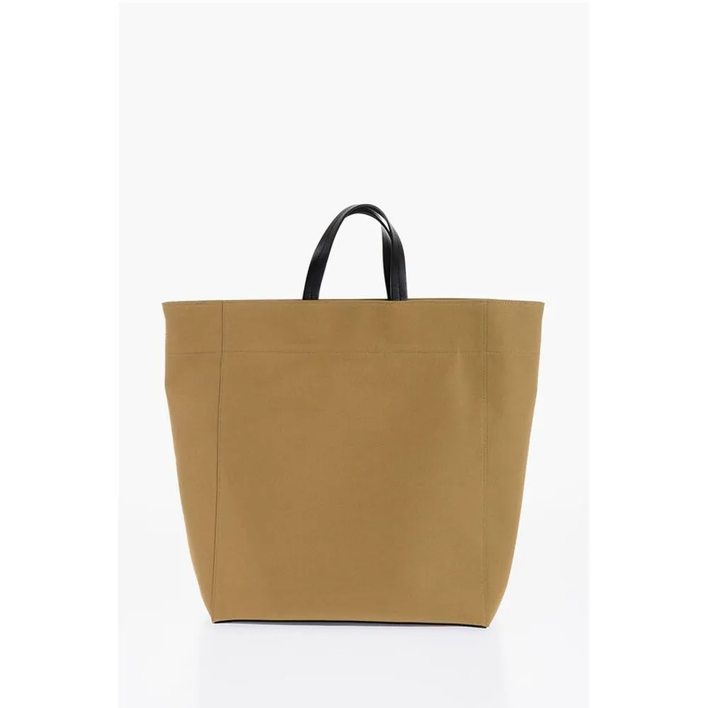 Jil Sander Canvas Shopper Bag with External Pocket