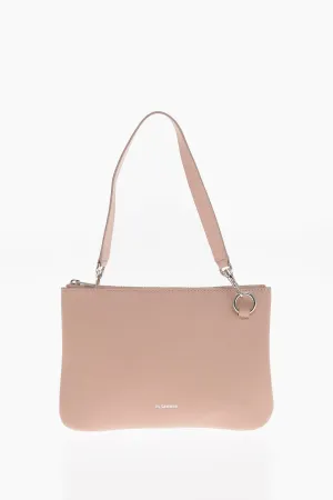 Jil Sander Leather Clutch With Removable Strap