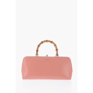 Jil Sander Leather Handbag With Bamboo Handle