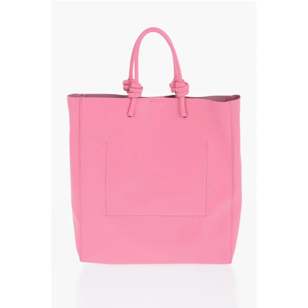 Jil Sander Leather Handbag with Removable Shoulder Strap