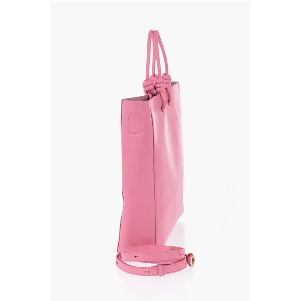 Jil Sander Leather Handbag with Removable Shoulder Strap