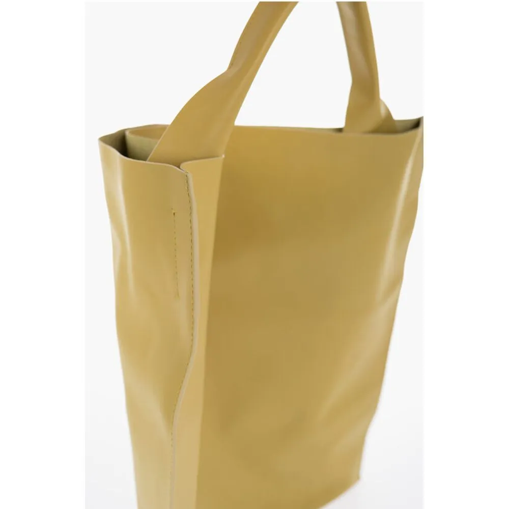 Jil Sander Leather Shopping Bag with Inner Pocket