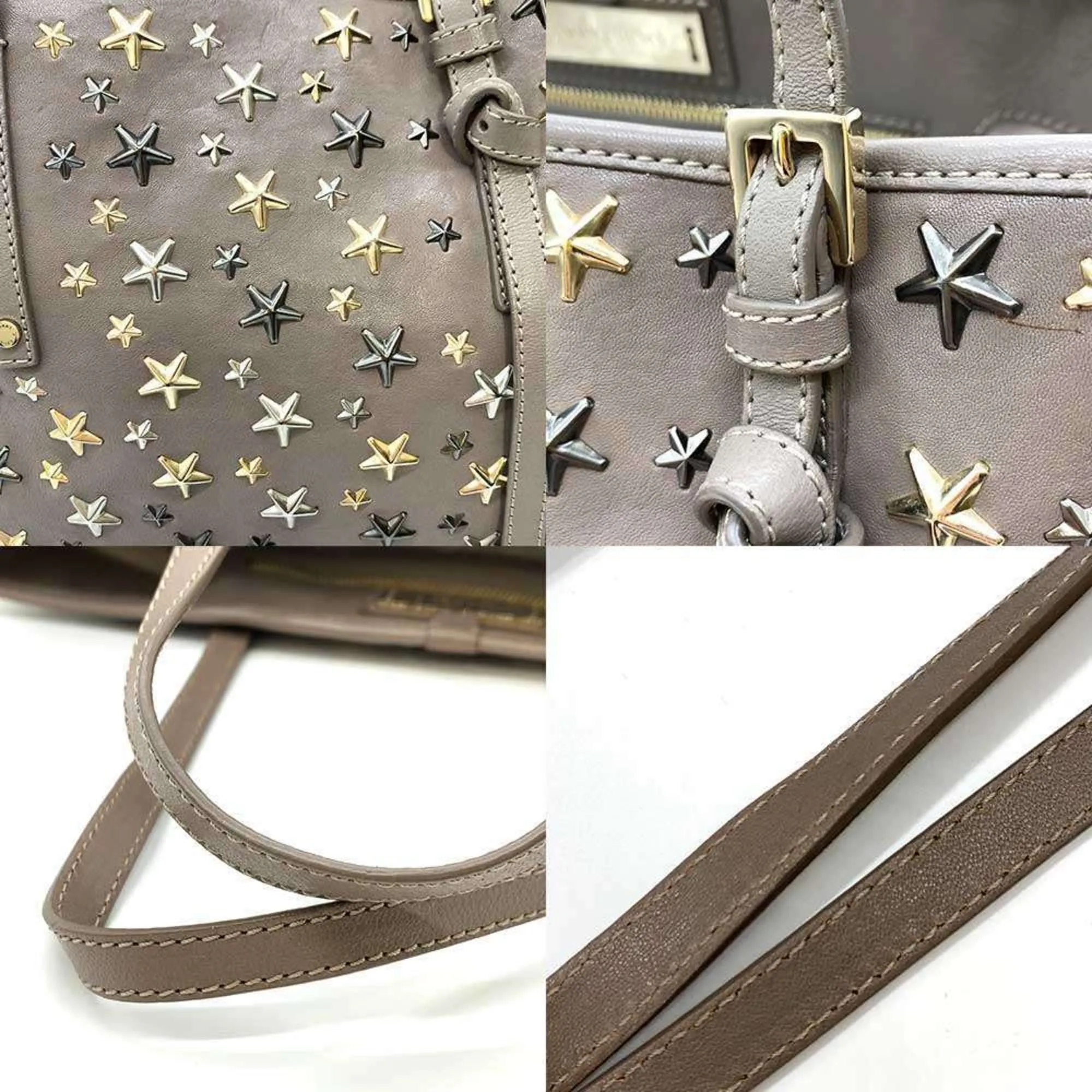 Jimmy Choo Leather Handbag Tote Bag (Pre-Owned)