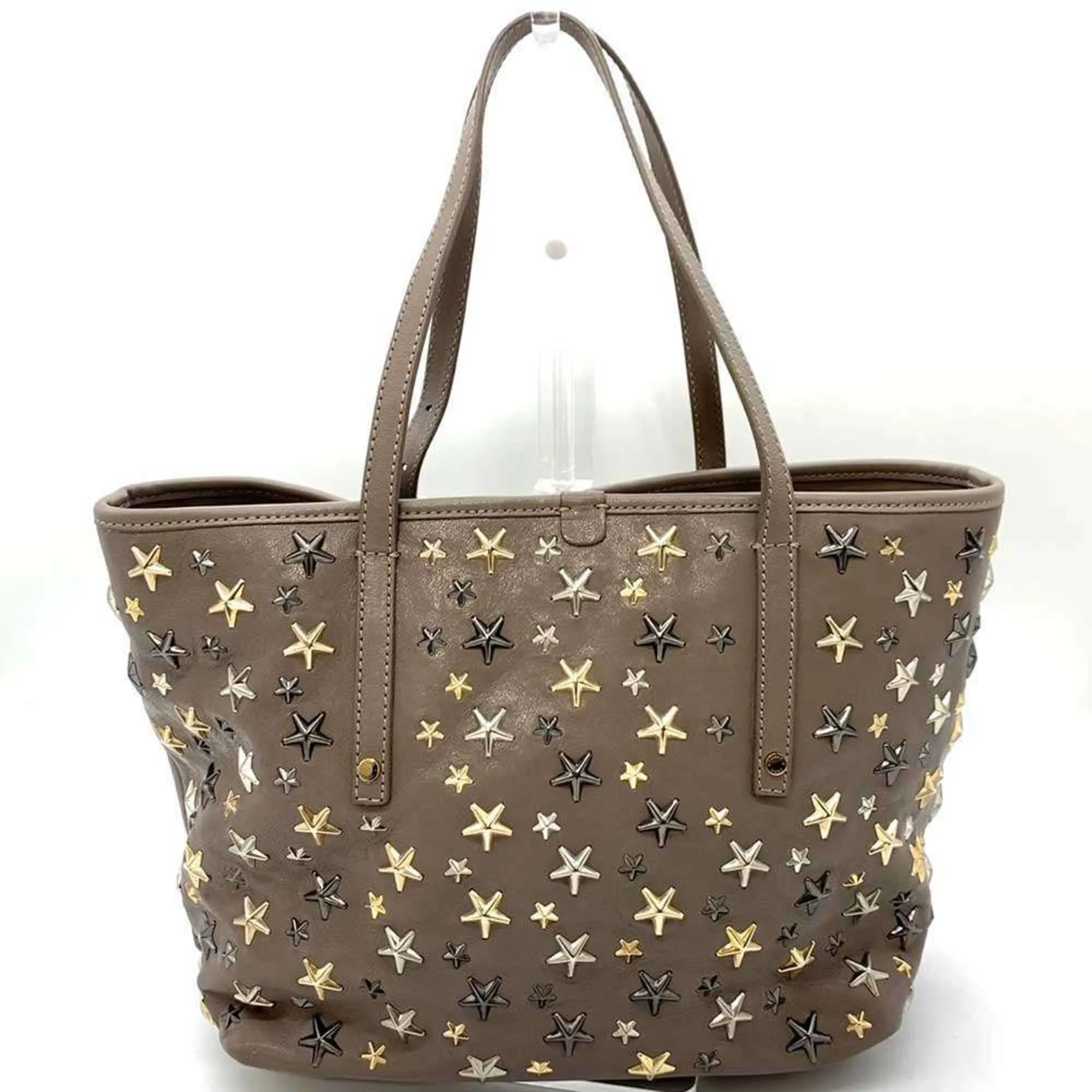 Jimmy Choo Leather Handbag Tote Bag (Pre-Owned)