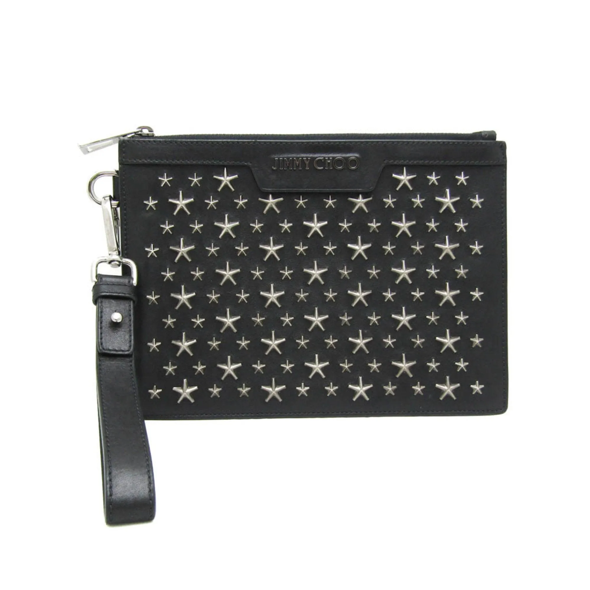 Jimmy Choo Star Studs Leather Clutch Bag (Pre-Owned)