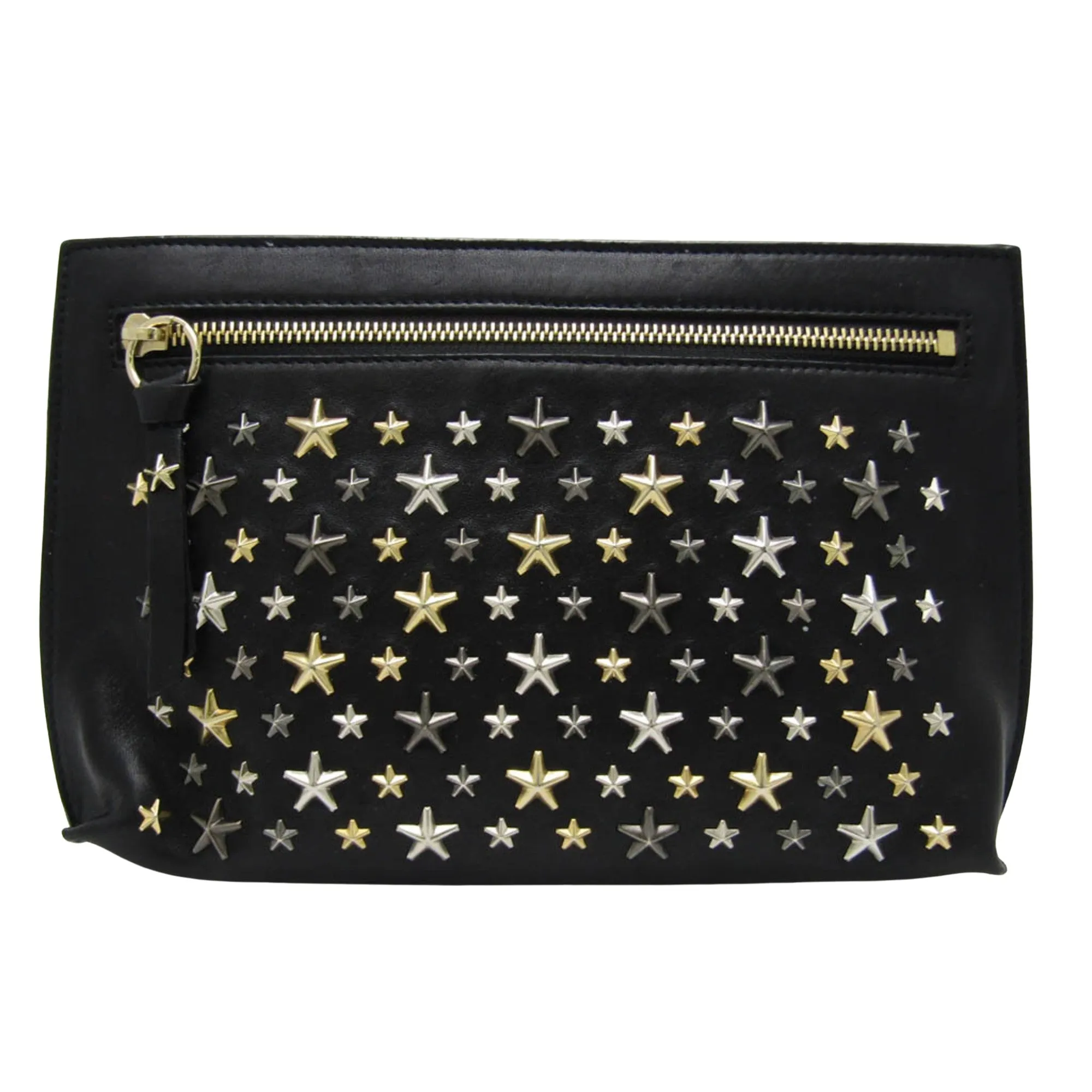 Jimmy Choo Star Studs Leather Clutch Bag (Pre-Owned)