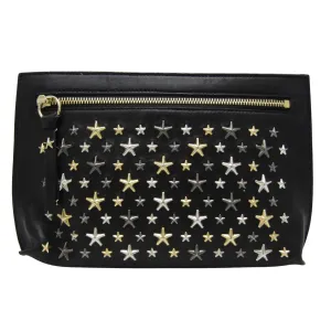Jimmy Choo Star Studs Leather Clutch Bag (Pre-Owned)