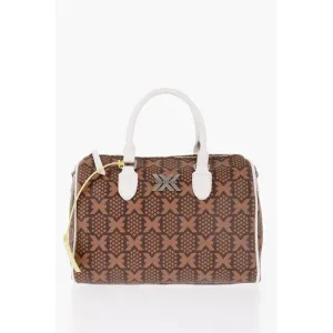 John Richmond Printed Faux Leather NARYN Bowler Bag with Metal Logo