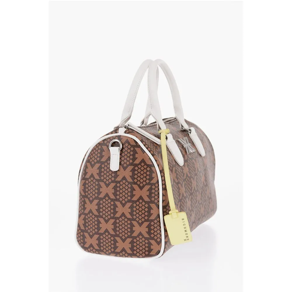 John Richmond Printed Faux Leather NARYN Bowler Bag with Metal Logo