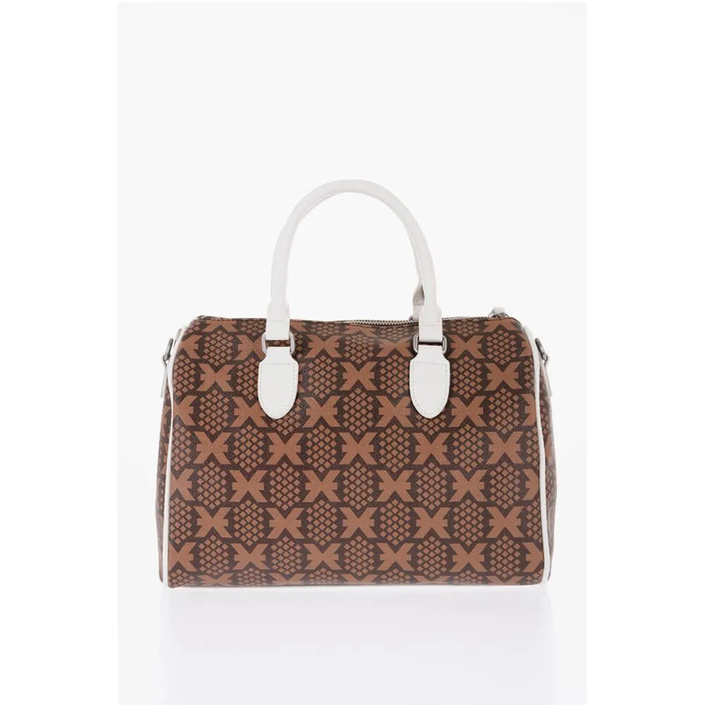 John Richmond Printed Faux Leather NARYN Bowler Bag with Metal Logo