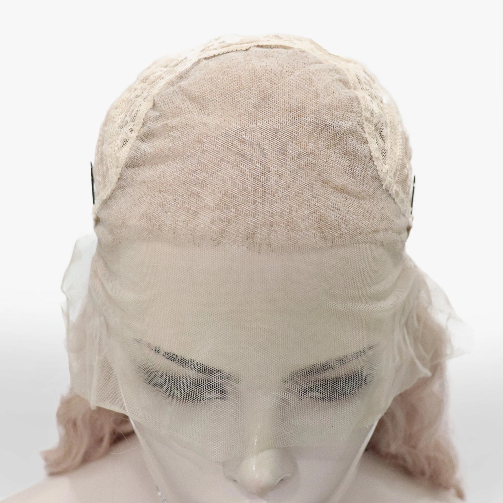 Judi Trendy Light Peach Pink Water Wave 13*4 Lace Front Wig