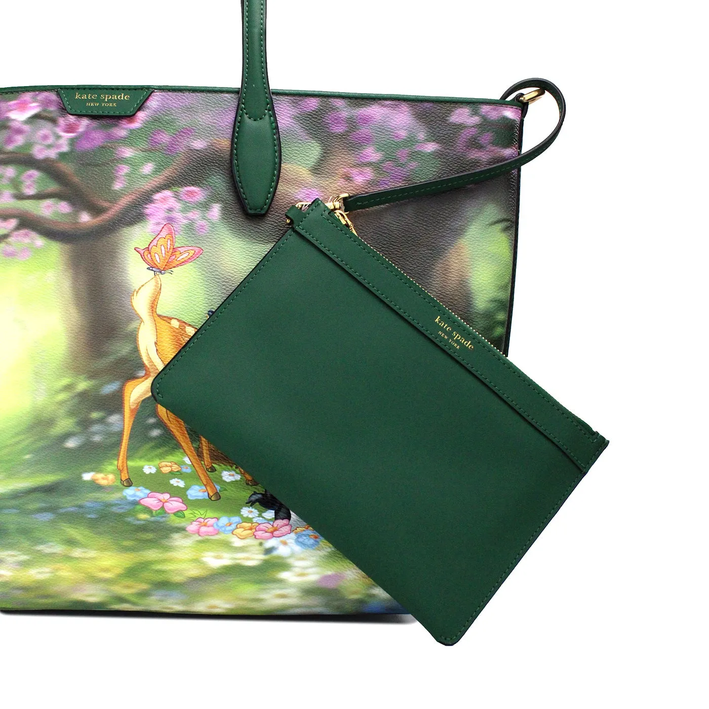 Kate Spade Disney Sutton Bambi Coated Canvas Shoulder Tote Handbag Women's Purse