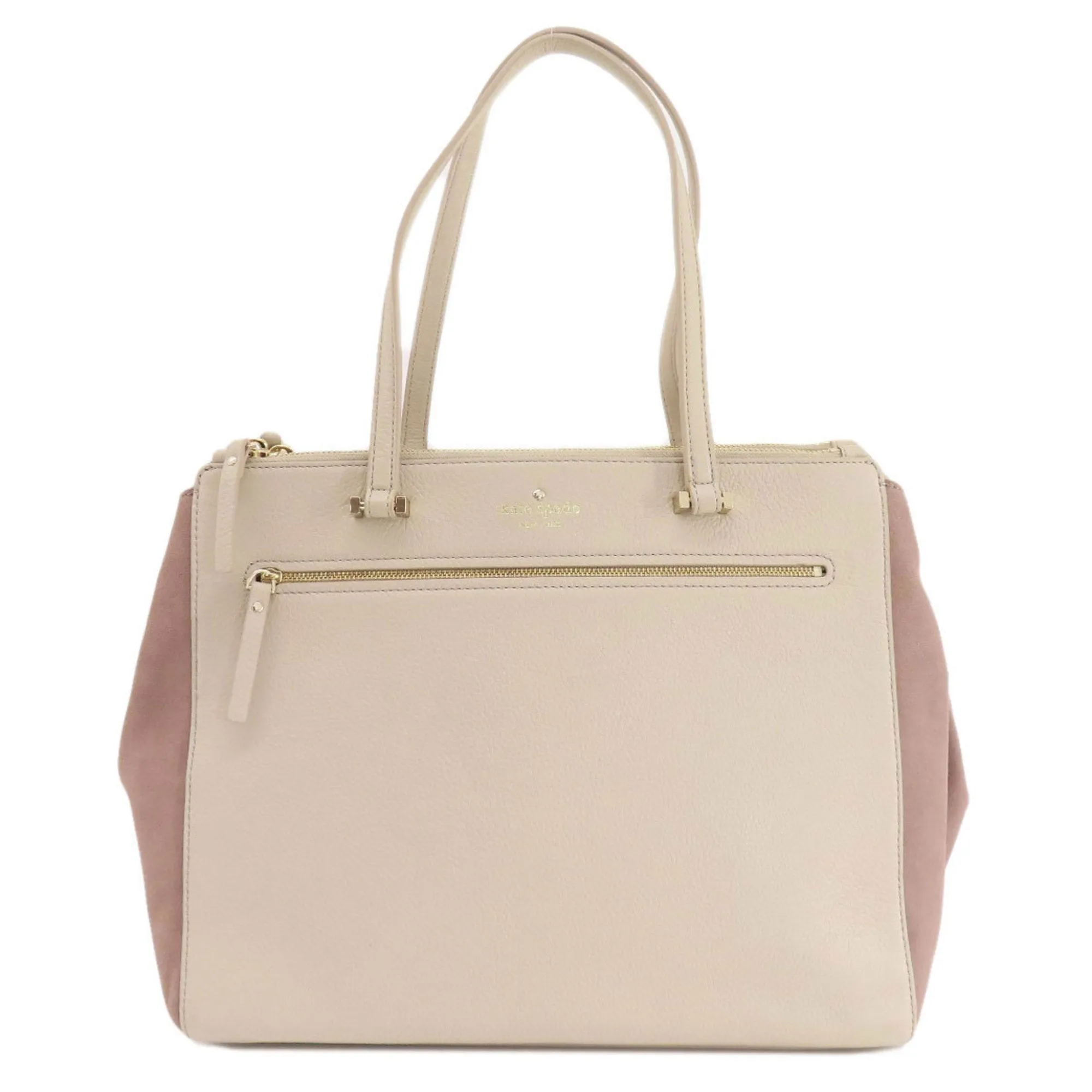 Kate Spade  pink Leather Suede Tote Bag (Pre-Owned)