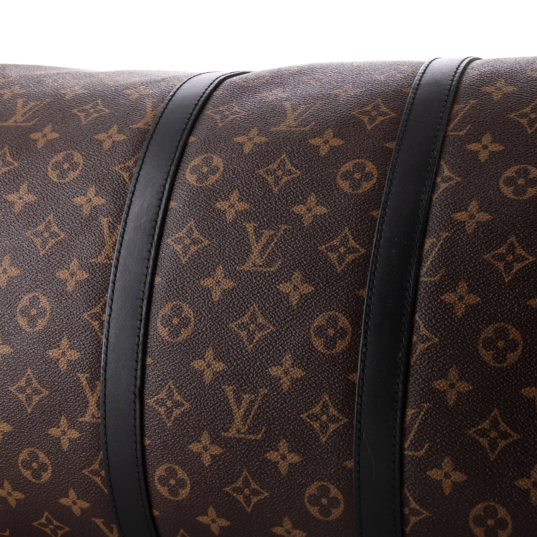 Keepall Bandouliere Bag Macassar Monogram Canvas 55