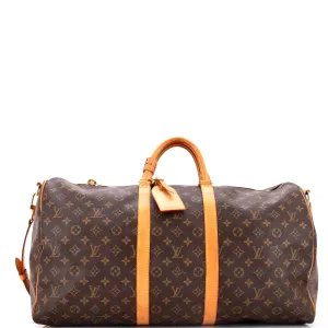 Keepall Bandouliere Bag Monogram Canvas 55