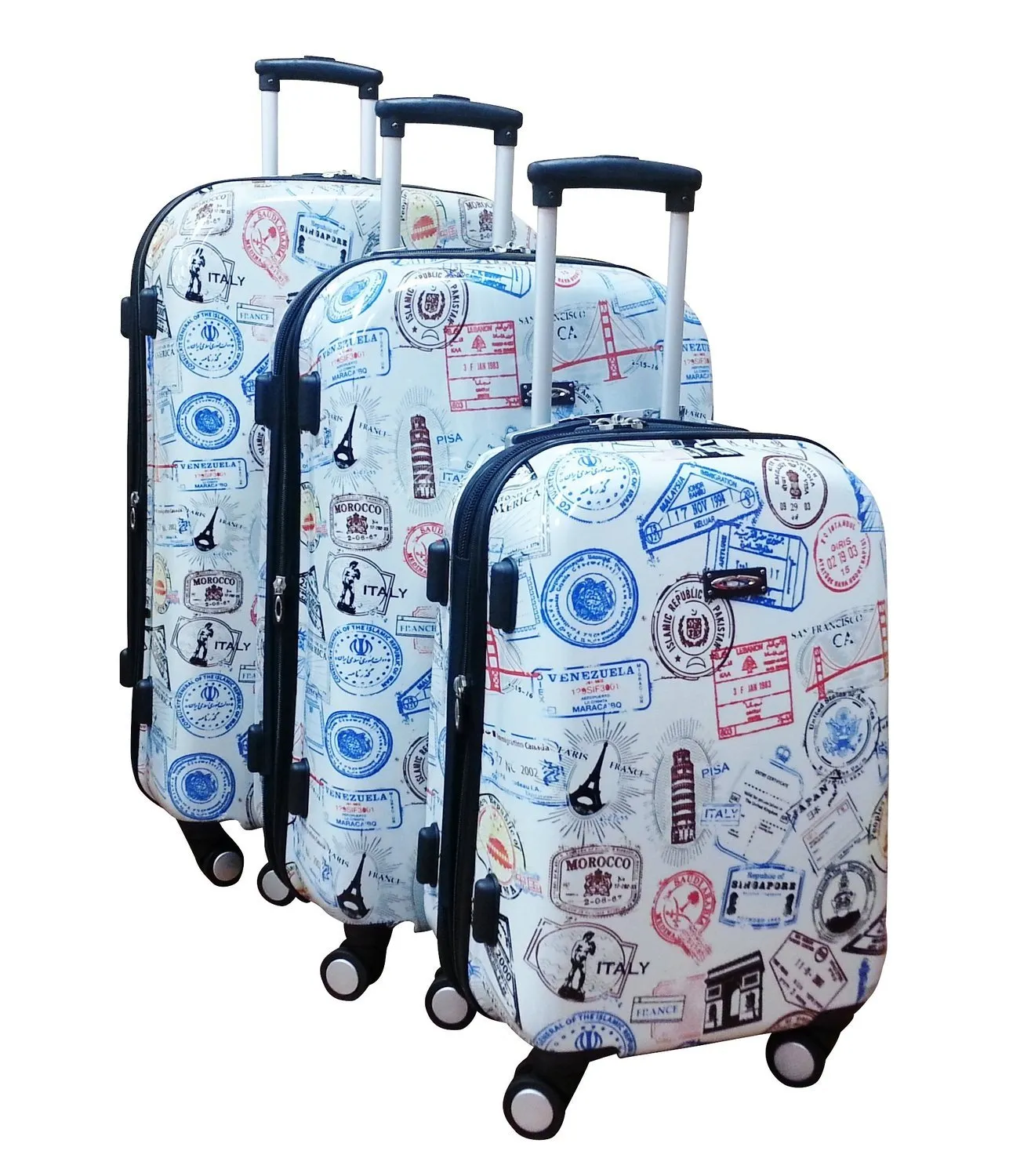 Kemyer Series 888 Hardshell 3 Piece Set (20"/24"/28") 4-Wheel Luggage Sets