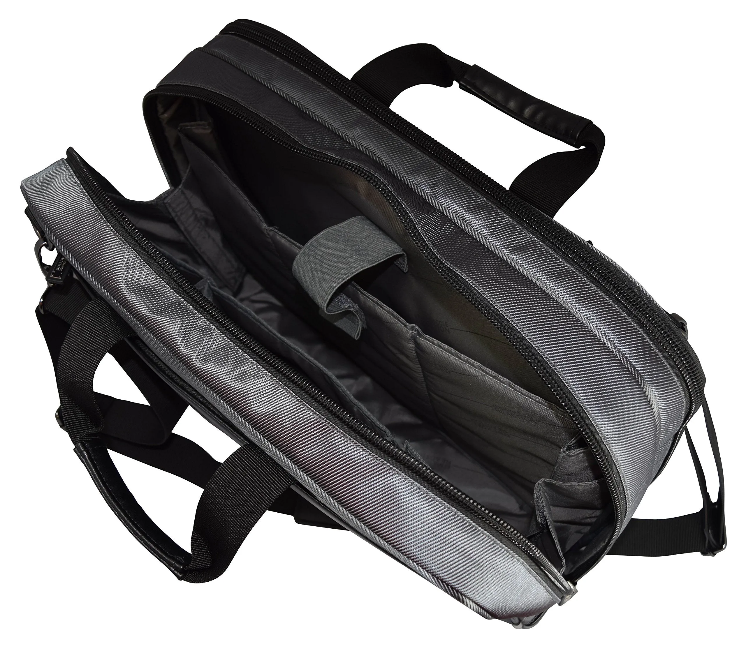 Kenneth Cole 17.3" Top Zip Portfolio/Computer Case Black-Charcoal
