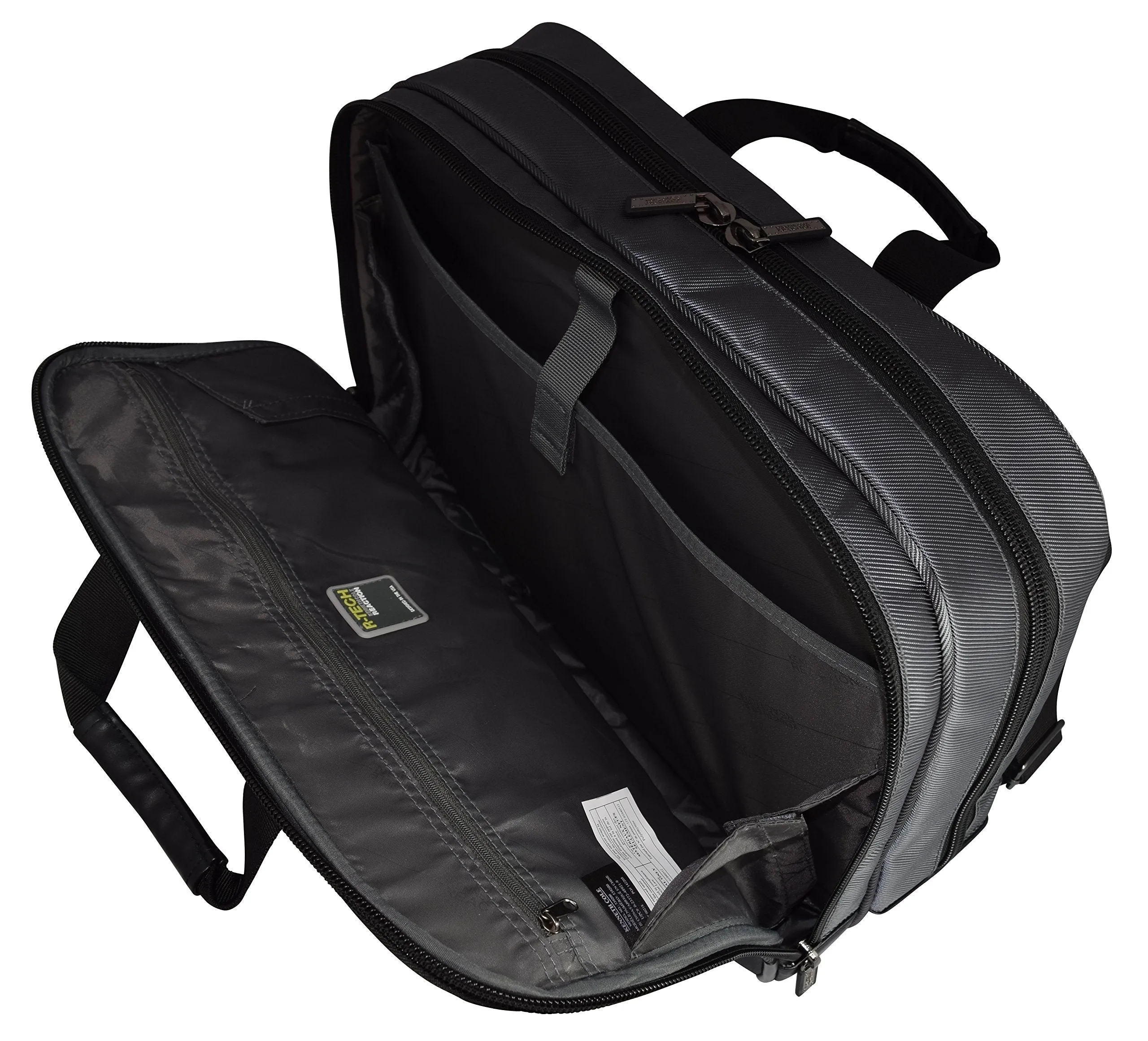 Kenneth Cole 17.3" Top Zip Portfolio/Computer Case Black-Charcoal