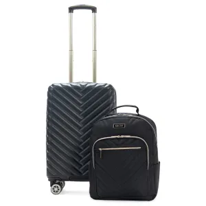 Kenneth Cole Reaction Madison Square 8-Wheel Expandable Luggage & Chelsea Backpack 2-Piece Bundle (20" Carry-On & Backpack)