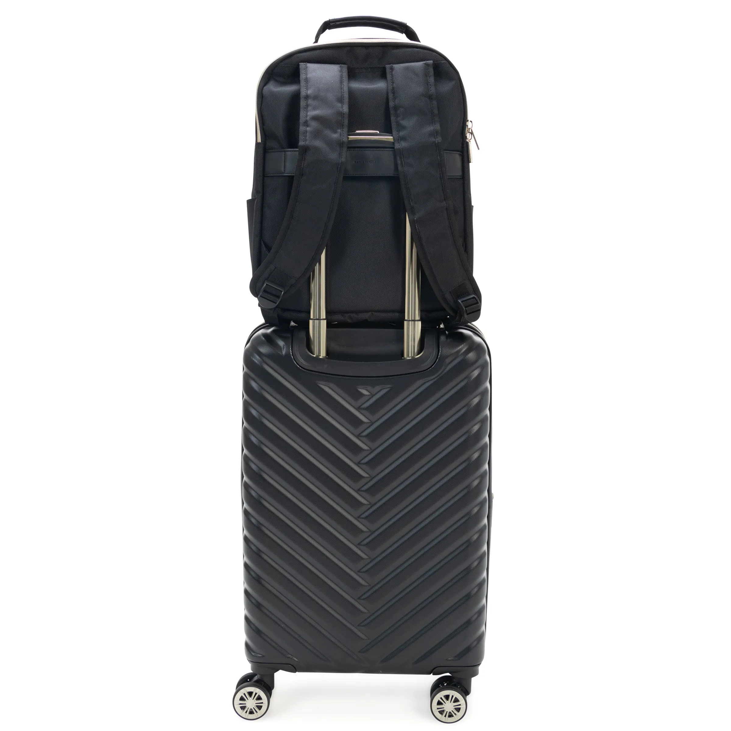 Kenneth Cole Reaction Madison Square 8-Wheel Expandable Luggage & Chelsea Backpack 2-Piece Bundle (20" Carry-On & Backpack)