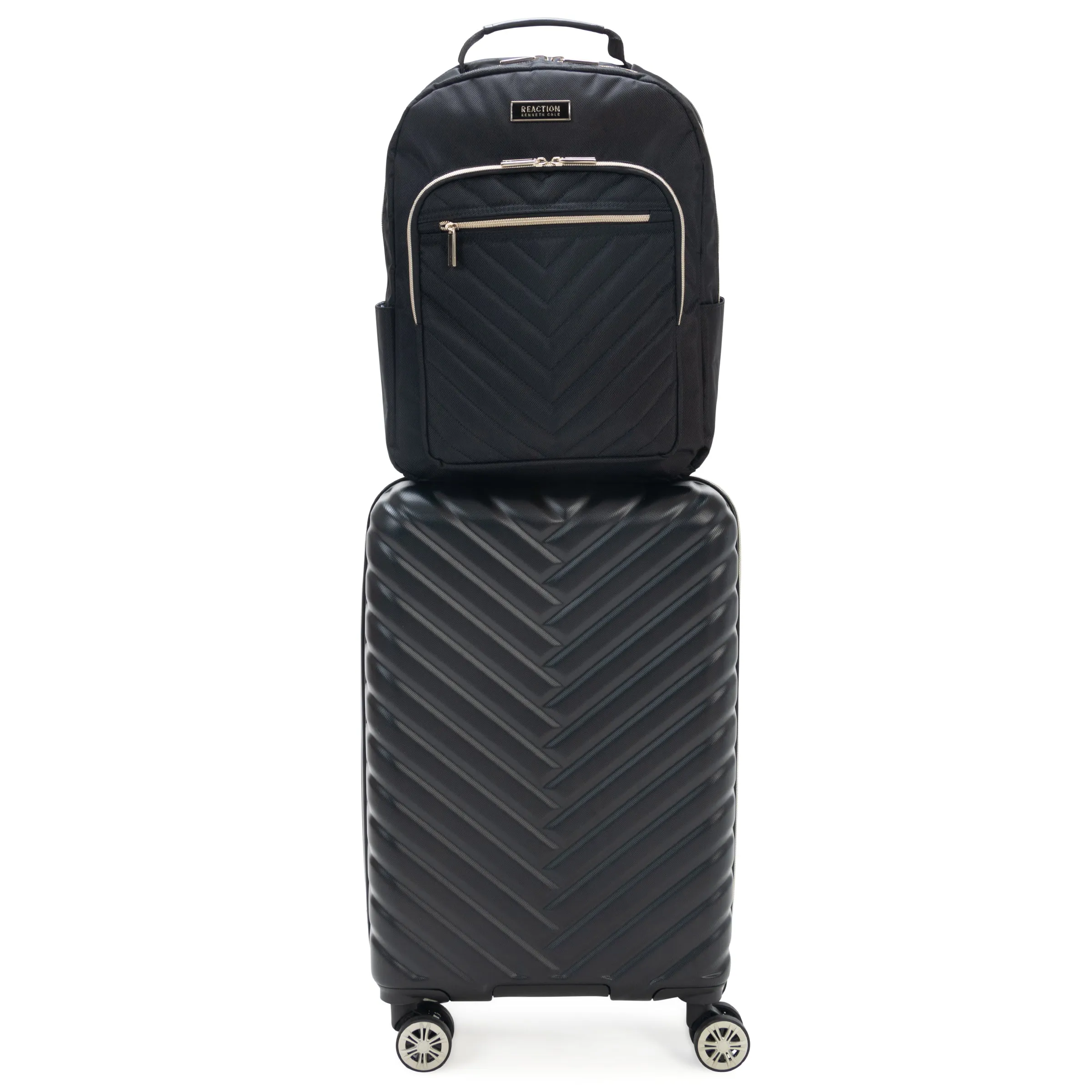 Kenneth Cole Reaction Madison Square 8-Wheel Expandable Luggage & Chelsea Backpack 2-Piece Bundle (20" Carry-On & Backpack)