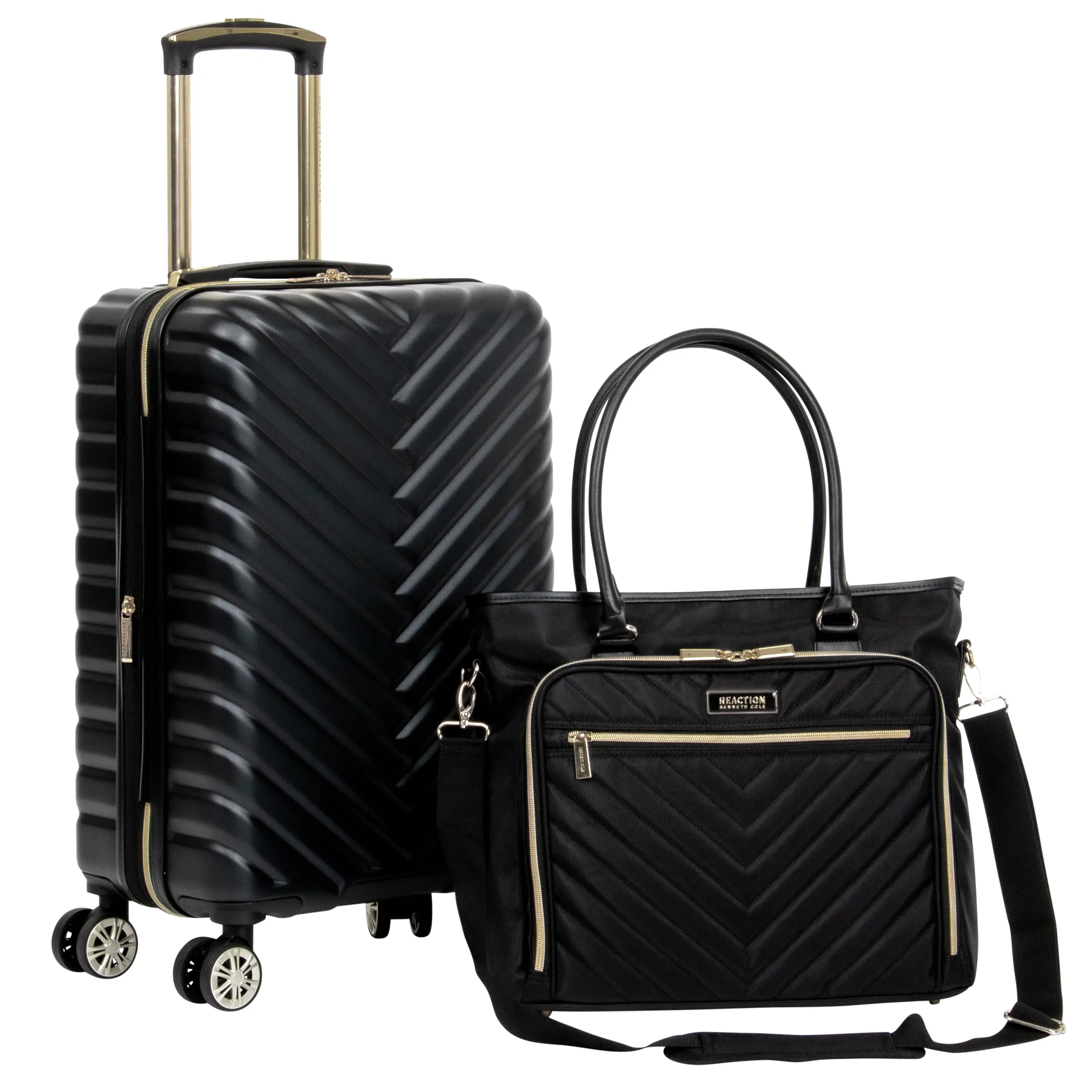 Kenneth Cole Reaction Madison Square 8-Wheel Expandable Luggage & Chelsea Tote 2-Piece Bundle (20" Carry-On & Tote)